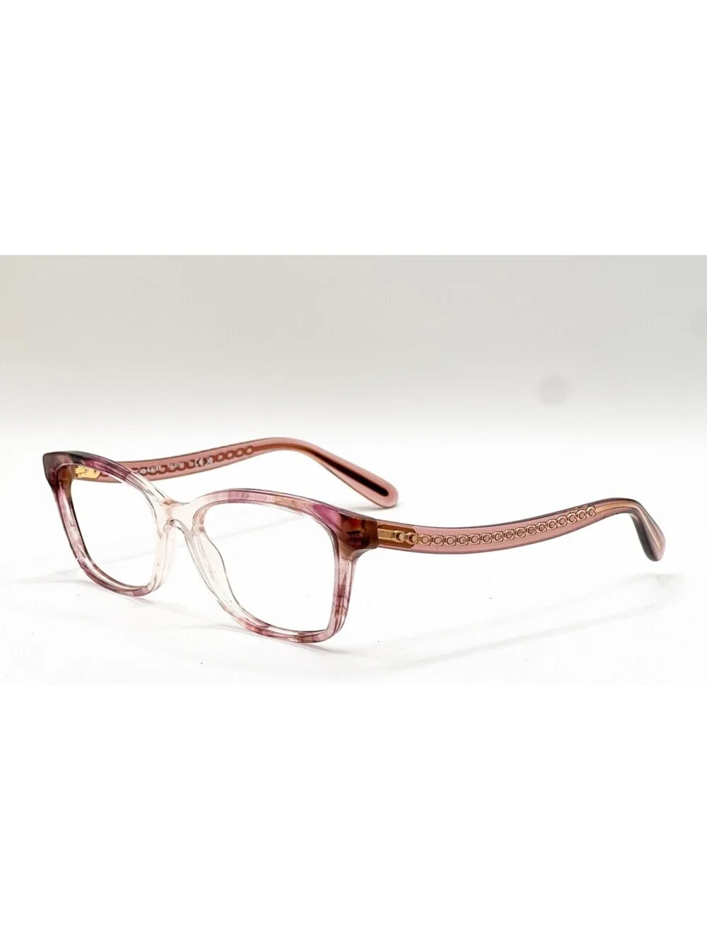 Coach HC 6181 5656 Transparent Pink Ombre Rectangle Eyeglass Frames 54-17-140